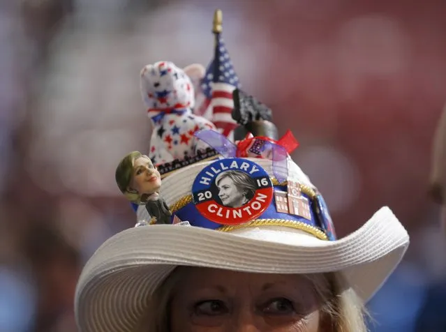 A Hillary Clinton supporter's hat is shown at the Democratic National Convention in Philadelphia, Pennsylvania, U.S. July 25, 2016. (Photo by Jim Young/Reuters)