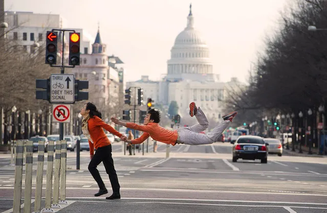 “Dancers Among Us”: Washington, DC – Sun Chong, with his mother. (Photo by Jordan Matter)