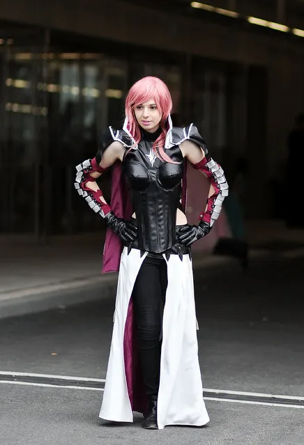 A Comic Con attendee poses during the 2014 New York Comic Con at Jacob Javitz Center on October 10, 2014 in New York City. (Photo by Daniel Zuchnik/Getty Images)