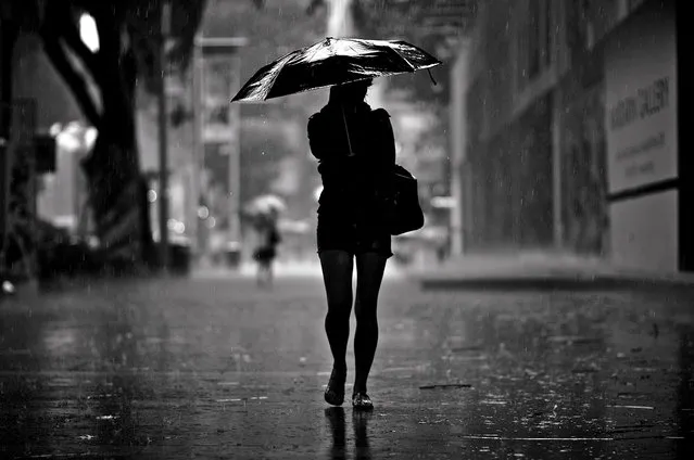 Bad Weather. Girl in the rain