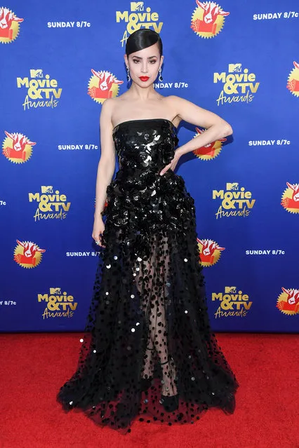 In this image released on December 6, American actress and singer Sofia Carson attends the 2020 MTV Movie & TV Awards: Greatest Of All Time broadcast on December 6, 2020. (Photo by Kevin Mazur/2020 MTV Movie & TV Awards/Getty Images for MTV Communications)