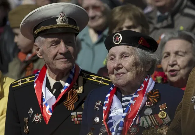 World War Two veterans take part in the Victory Day celebrations in St.Petersburg, Russia, May 9, 2015. (Photo by Reuters/Host Photo Agency/RIA Novosti)