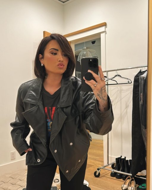 American singer and songwriter Demi Lovato early May 2024 kisses April goodbye. (Photo by ddlovato/Instagram)