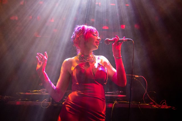 Cyber jazz singer Solene performs at The Jazz Cafe on September 02, 2024 in London, England. (Photo by Joseph Okpako/WireImage)