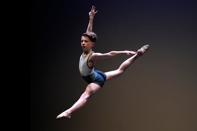 Dancer Ethan Ross performs at the Youth America Grand Prix ballet competition, Friday, January 17, 2025, at the Hanover Theater in Worcester, Mass. (Photo by Robert F. Bukaty/AP Photo)