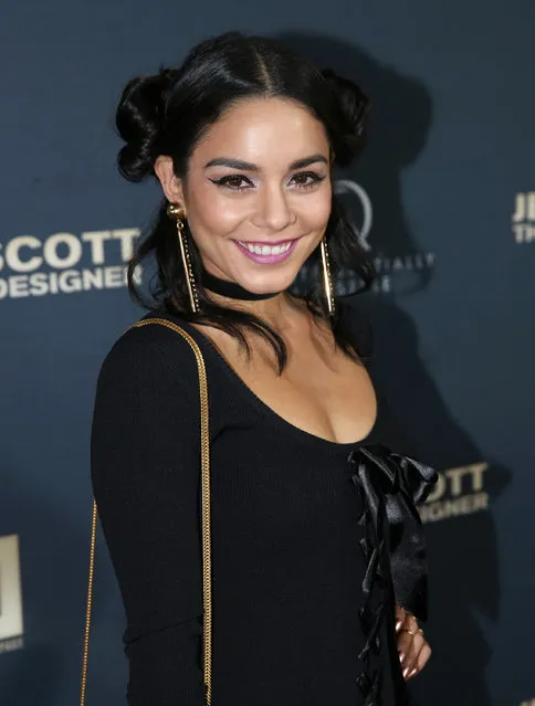 Vanessa Hudgens attends the World Premiere of JEREMY SCOTT: THE PEOPLE'S DESIGNER, presented by The Vladar Company and Quintessentially at the TCL Chinese Theatre on Tuesday, September 8, 2015, in Hollywood, Calif. (Photo by Matt Sayles/Invision for The Vladar Company/AP Images)