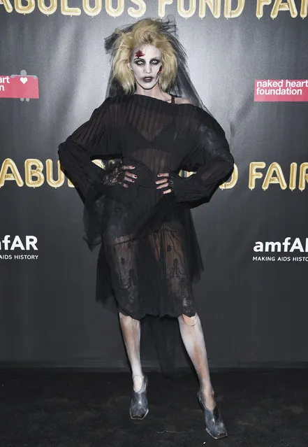 Model Anja Rubik attends the Fabulous Fund Fair, hosted by the Naked Heart Foundation and amfAR, at Skylight Clarkson North on Saturday, October 28, 2017, in New York. (Photo by Evan Agostini/Invision/AP Photo)