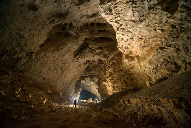 Caving expedition in Fengshan, China, Guangxi province. (Photo by Francois-Xavier De Ruydts/Caters News)