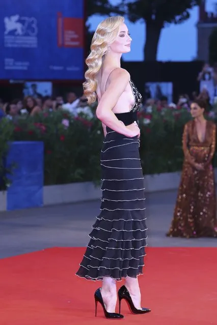 Sophie Turner September 04, 2016. Celebrities arrive on the red carpet for the premiere of the film, 'Hacksaw Ridge' during the 73rd Venice International Film Festival (Mostra) in Venice, Italy. (Photo by Abaca/FameFlynet)