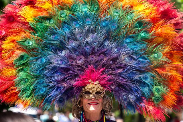 Participants attend a parade during the WorldPride 2025 Celebrations on June 7, 2025 in Washington, DC. This year Washington, DC is the host city for the annual WorldPride, a global celebration of the LGBTQ community. 2025 marks the 50th Anniversary of Pride celebrations in Washington, DC. (Photo by Kent Nishimura/Getty Images)