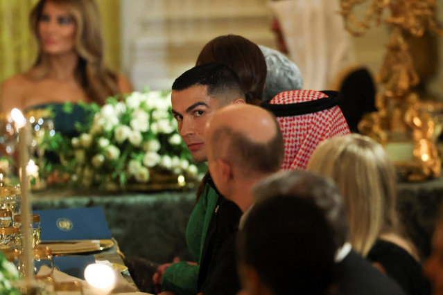 Cristiano Ronaldo attends a dinner hosted by U.S. President Donald Trump for Saudi Crown Prince and Prime Minister Mohammed bin Salman, at the White House in Washington, D.C., U.S., November 18, 2025. (Photo by Tom Brenner/Reuters)