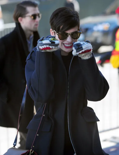 Anne Hathaway is seen at Sundance Festival on January 21, 2014 in Park City, Utah. (Photo by Alo Ceballos/GC Images)