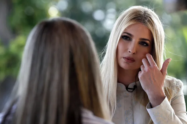 White House senior adviser Ivanka Trump speaks during an interview with The Associated Press, Wednesday April 17, 2019, in Abidjan, Ivory Coast, where Trump is promoting a White House global economic program for women. (Photo by Jacquelyn Martin/AP Photo)