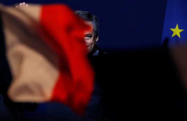 Francois Fillon, former French Prime Minister, member of the Republicans political party and 2017 presidential election candidate of the French centre-right leaves after delivering a speech at a campaign rally in Aubervilliers, Paris suburb, March 4, 2017. (Photo by Philippe Wojazer/Reuters)