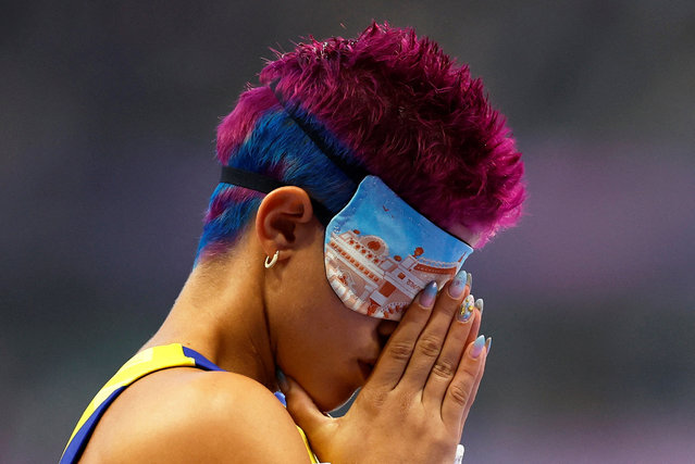 Thalita Vitoria Simplicio da Silva of Brazil before the final of the women's 400m T11 semifinal in Saint-Denis, France on August 30, 2024. (Photo by Stephanie Lecocq/Reuters)