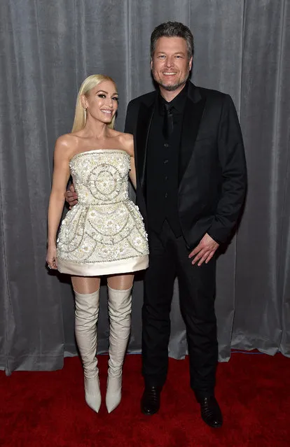 Gwen Stefani (L) and Blake Shelton attend the 62nd Annual GRAMMY Awards at STAPLES Center on January 26, 2020 in Los Angeles, California. (Photo by John Shearer/Getty Images for The Recording Academy)