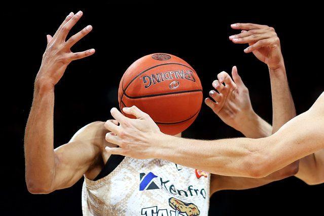 Dillon Stith of the Taipans attempts to secure the ball during the round 16 NBL match between Sydney Kings and Cairns Taipans at Qudos Bank Arena, on January 12, 2025, in Sydney, Australia. (Photo by Mark Kolbe Photography/Getty Images)