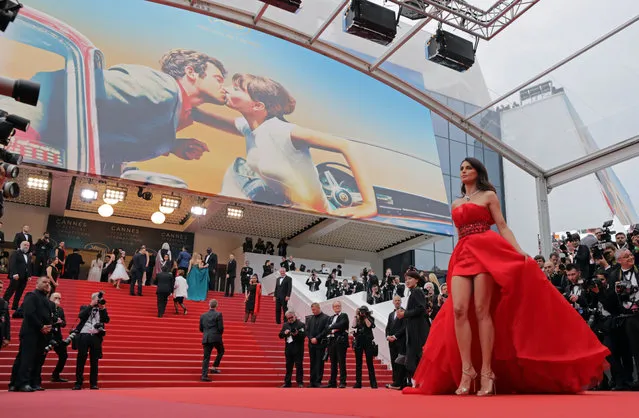 Model and actor Catrinel Menghia, also known as Catrinel Marlon, poses during the screening of the film “Yomeddine” on May 9, 2018 during the 71st annual Cannes Film Festival in Cannes, France. (Photo by Eric Gaillard/Reuters)