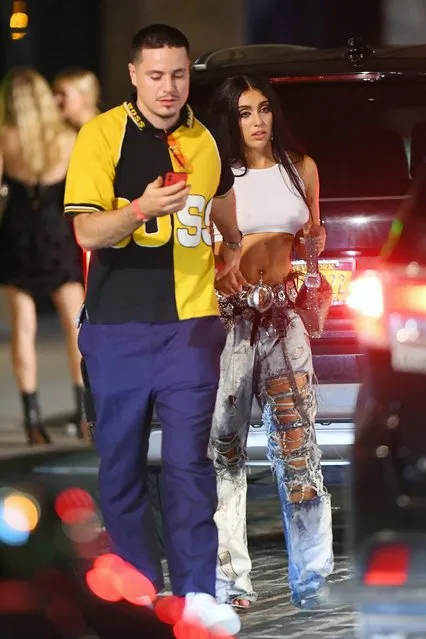 Madonna's daughter Lourdes Leon holds hands with a man as she leaves Rihanna's Met Gala after-party in New York on September 14, 2021. (Photo by Backgrid USA)