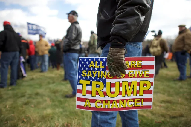 Supporters of President Donald Trump gather for a “People 4 Trump” rally at Neshaminy State Park in Bensalem, Pennsylvania, U.S. March 4, 2017. (Photo by Mark Makela/Reuters)