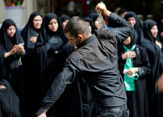 Shi'ite pilgrims gather at Imam Moussa al-Kadhim shrine to mark his death anniversary in Baghdad's Kadhimiya district, Iraq May 3, 2016. (Photo by Thaier Al-Sudani/Reuters)