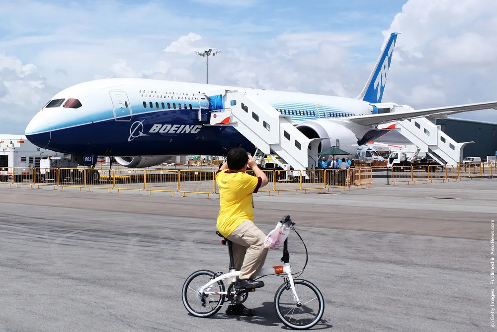 787 Dreamliner Aircraft Previewed Ahead Of Singapore Airshow