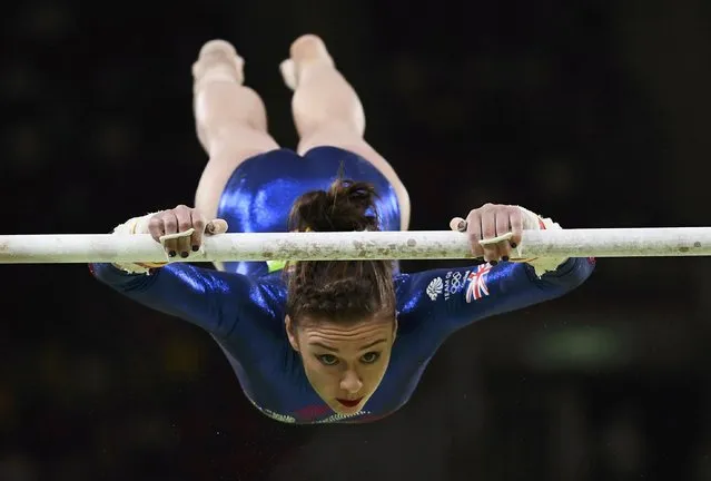 2016 Rio Olympics, Artistic Gymnastics, Preliminary - Women's Qualification, Subdivisions, Rio Olympic Arena, Rio de Janeiro, Brazil on August 7, 2016. Ruby Harrold (GBR) of United Kingdom competes on the uneven bars during the women's qualifications. (Photo by Dylan Martinez/Reuters)