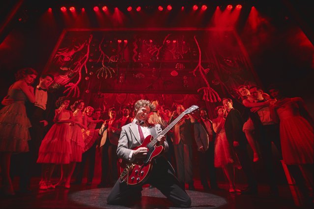 Caden Brauch makes his West End debut as Marty McFly in a new production of Back to the Future: The Musical at the Adelphi Theatre in London on March 20, 2025. (Photo by Matt Crockett)