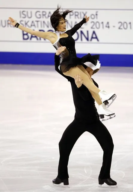 Madison Chock and Evan Bates of the U.S. perform during the ice dance skating event at the ISU Grand Prix of Figure Skating final in Barcelona December 13, 2014. (Photo by Albert Gea/Reuters)
