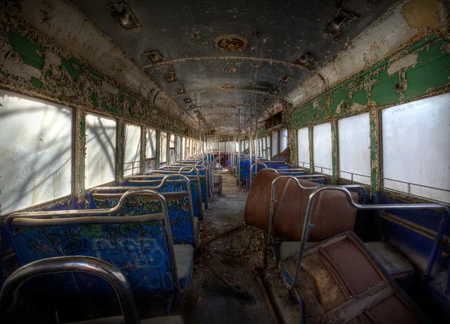 Abandoned trolley graveyard in Pennsylvania. (Photo by Matthew Christopher/Abandoned America/Caters News Agency)