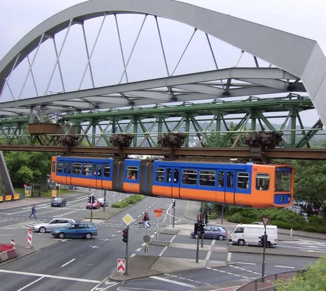 The Wuppertal Suspension Railway in Wuppertal, Germany