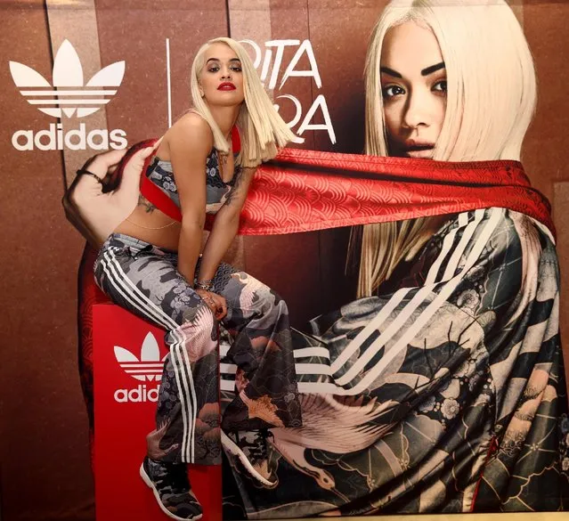 Rita Ora poses for a picture as she launches her adidas Originals Rita Ora SS16 collection at the Originals store at Dubai Mall on February 10, 2016 in Dubai, United Arab Emirates. (Photo by Warren Little/Getty Images)