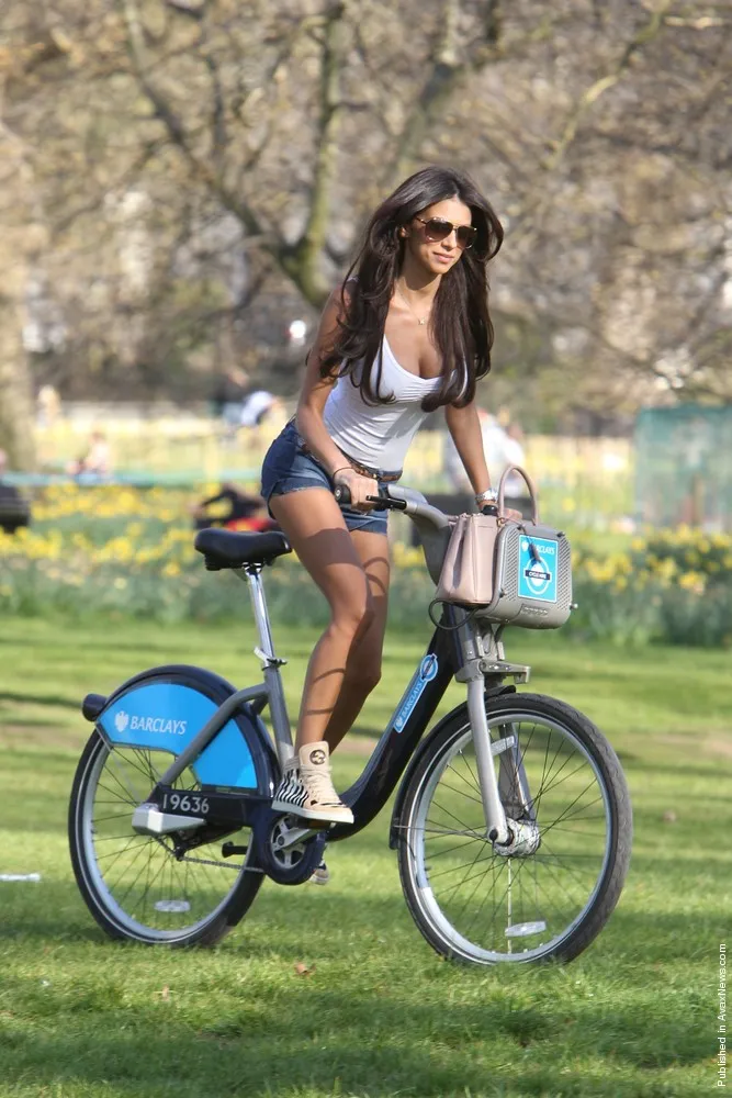The Celebrity Big Brother Star Georgia Salpa in a London Park