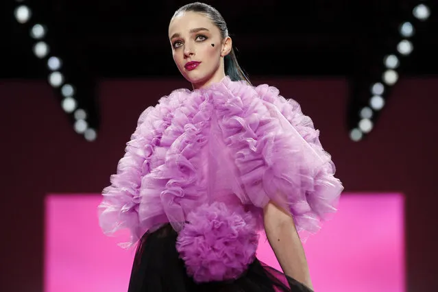 The Christian Siriano collection is modeled during Fashion Week, Thursday, February 6, 2020, in New York. (Photo by John Minchillo/AP Photo)