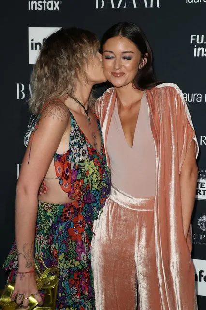 Caroline D'Amore and Paris Jackson attend Harper's BAZAAR Celebration of “ICONS By Carine Roitfeld” at The Plaza Hotel presented by Infor, Laura Mercier, Stella Artois, FUJIFILM and SWAROVSKI on September 8, 2017 in New York City. (Photo by Matt Baron/Rex Features/Shutterstock)