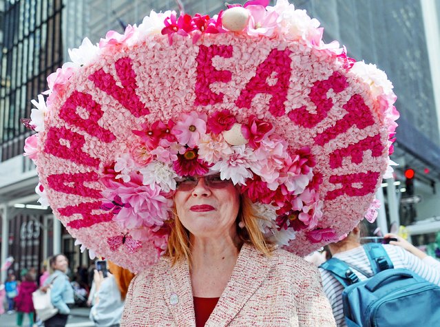 People take part in the annual Easter Parade and Bonnet Festival on Fifth Avenue between 49th and 57th Streets on Easter Sunday, April 20, 2025 in New York City, United States. (Photo by Selcuk Acar/Anadolu via Getty Images)