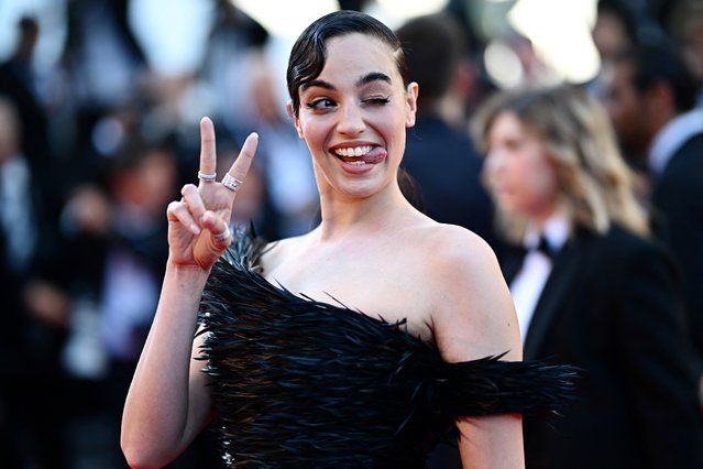 Member of Unifrance delegation Swiss actress Souheila Yacoub arrives for the screening of the film “Le Comte de Monte-Cristo” (The Count of Monte-Cristo) at the 77th edition of the Cannes Film Festival in Cannes, southern France, on May 22, 2024. (Photo by Loic Venance/AFP Photo)