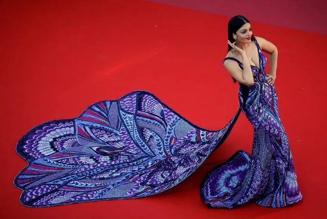 Actress Aishwarya Rai Bachchan poses for photographers upon arrival at the premiere of the film “Girls of The Sun” at the 71st international film festival, Cannes, southern France, Saturday, May 12, 2018. (Photo by Stephane Mahe/Reuters)