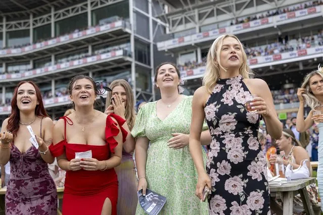 Ladies’ Day at the Ebor Festival in York, UK on Thursday, August 24, 2023 was blessed with fine weather and outfits to match. (Photo by James Glossop/The Times)