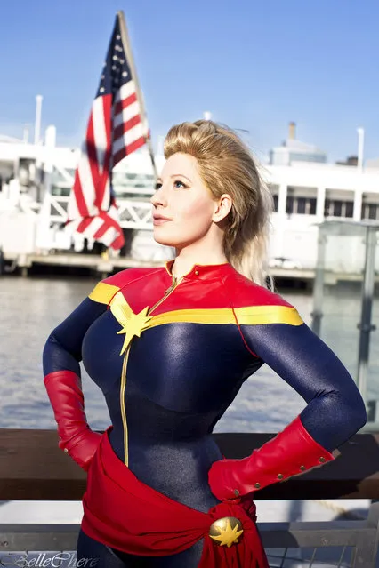 Captain Marvel. Costume made and modeled by me. (Photo and caption by BelleChere/Anna Fischer)