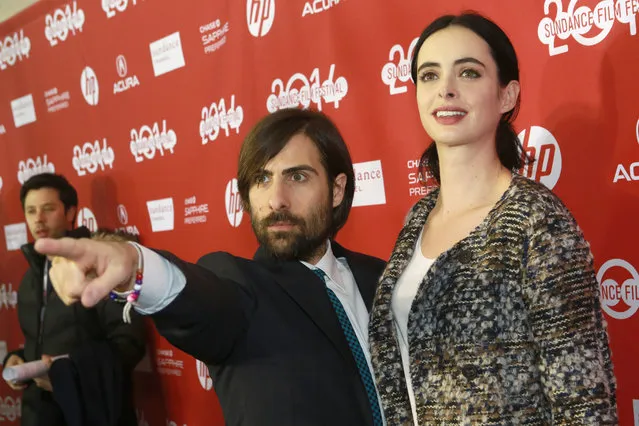 Jason Schwartzman (L) and Krysten Ritter attend the “Listen Up Philip” Premiere during the 2014 Sundance Film Festival at Library Center Theater on January 20, 2014 in Park City, Utah. (Photo by Kristin Murphy/Getty Images for Sundance)