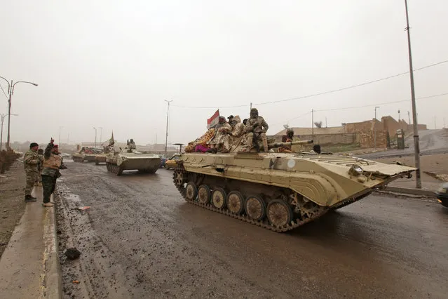 Iraqi army tanks are seen in Mosul, Iraq, January 28, 2017. (Photo by Azad Lashkari/Reuters)
