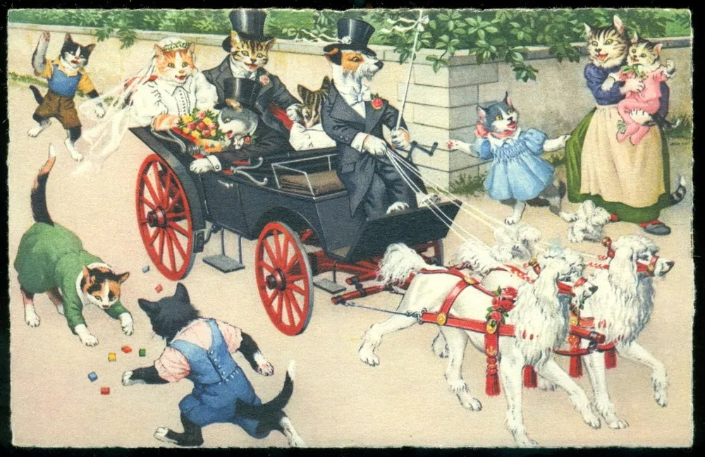 Dressed Cats by Alfred Mainzer