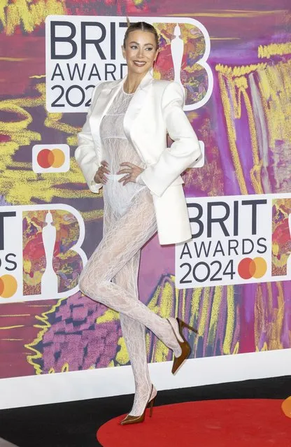 English television personality, presenter and model Olivia Attwood attends the BRIT Awards 2024 at The O2 Arena on March 02, 2024 in London, England. (Photo by Mike Raison/dmg media Licensing)