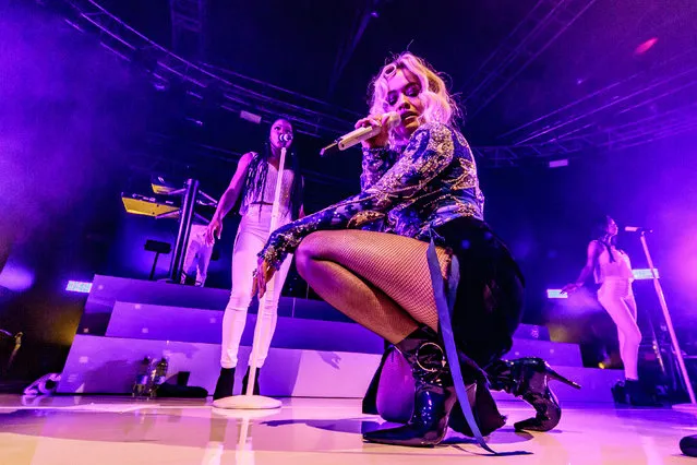 Rita Ora performs on stage at Fabrique Club on April 30, 2019 in Milan, Italy. (Photo by Sergione Infuso/Corbis via Getty Images)