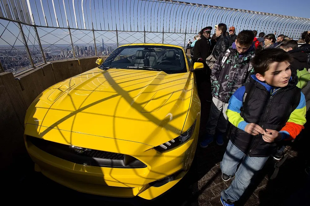 Ford Mustang Ascends Empire State Building