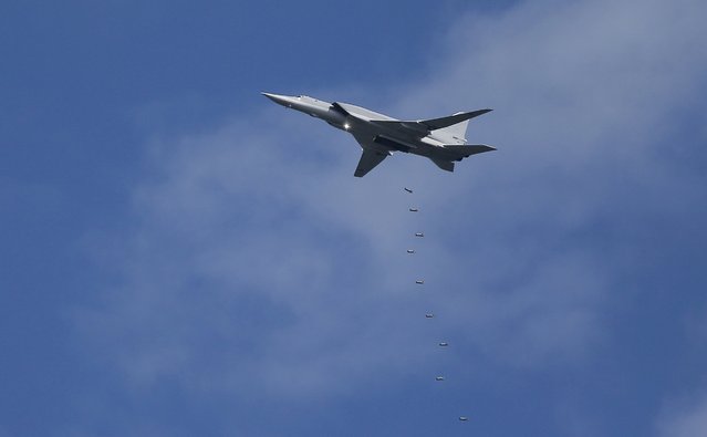 A Tu-22M3 bomber performs during the “Aviadarts” military aviation competition at the Dubrovichi range near Ryazan, Russia, August 2, 2015. (Photo by Maxim Shemetov/Reuters)