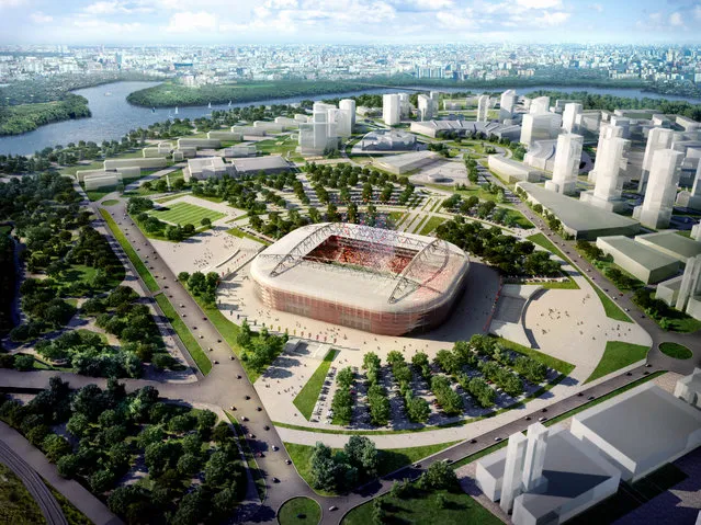In this handout artists impression provided by the Russia 2018 Organising Commitee, the Spartak Stadium in Moscow is shown as proposed and presented as part of the Russia 2018 World Cup bid, on September 29, 2011 in Russia. (Illustration by Russia 2018 via Getty Images)