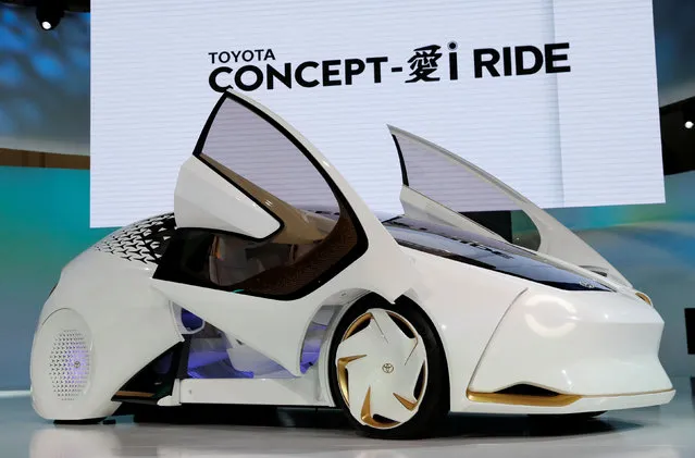 Toyota Motor Corp. displays the company's Concept-i Ride during media preview of the 45th Tokyo Motor Show in Tokyo, Japan on October 25, 2017. (Photo by Kim Kyung-Hoon/Reuters)