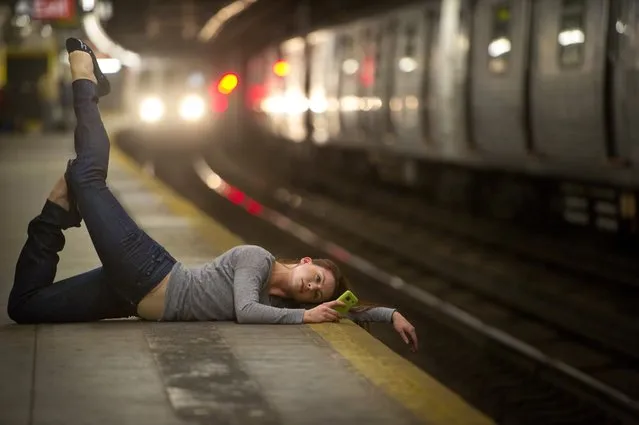 “Dancers Among Us”: Subway, NYC – Lisa Cole. (Photo by Jordan Matter)